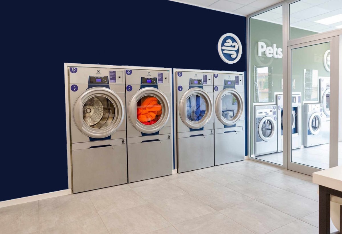 dryers in laundromat